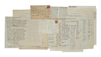 DUBUFFET, JEAN. Archive of 28 items Signed, or Inscribed and Signed, in full, Jean, Jean D., or Jean et Lili, to art collector Ma